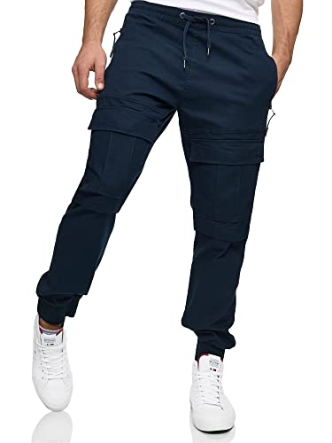 Indicode Herren Dennis Cargohose aus 98% Baumwolle mit 6 Taschen | Cargo Hose für Männer Navy L Indicode Herren Dennis Cargohose aus 98% Baumwolle mit 6 Taschen | Cargo Hose für Männer Navy L von Indicode