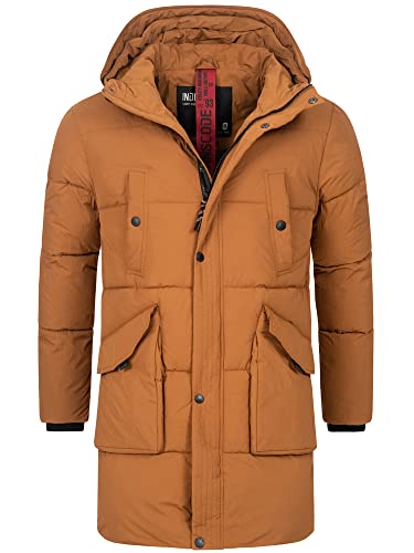 Indicode Herren Dexter Winterjacke mit Kapuze | Herrenjacke Jacke Steppjacke Männer Rubber, M von Indicode