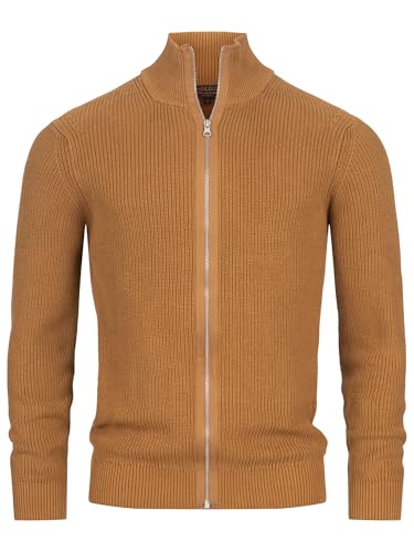 Indicode Herren Dodson Strickjacke mit Stehkragen aus Baumwolle | Cardigan für Männer Rubber, L von Indicode