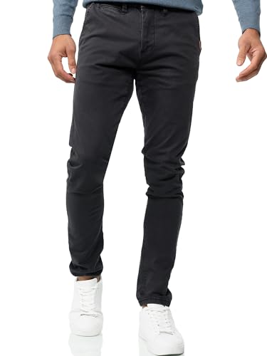 Indicode Herren Eary Chinohose Stretchhose | Chino Herrenhose Super Stretch Stoffhose Black, 31/34 von Indicode