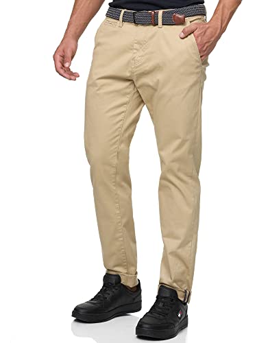 Indicode Herren Eary Chinohose Stretchhose | Chino Herrenhose Super Stretch Stoffhose Cornstalk 38/32 von Indicode