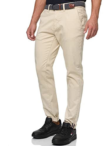 Indicode Herren Eary Chinohose Stretchhose | Chino Herrenhose Super Stretch Stoffhose Fog 29/32 von Indicode