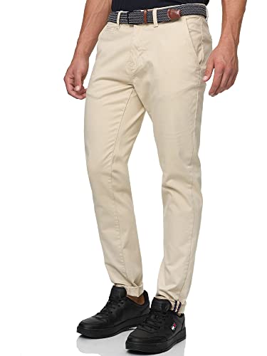 Indicode Herren Eary Chinohose Stretchhose | Chino Herrenhose Super Stretch Stoffhose Fog 34/32 von Indicode