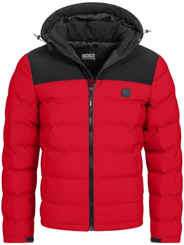 Indicode Herren Eberhardy Steppjacke in Daunenjacken-Optik | Winterjacke Übergangsjacke Goji Berry L von Indicode