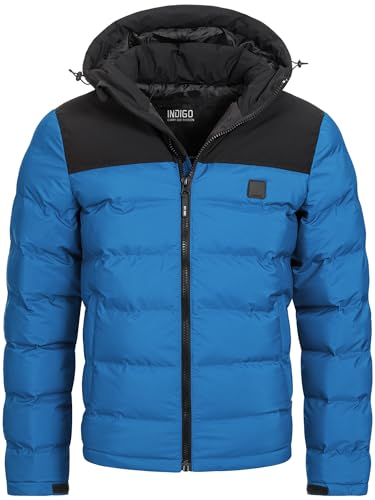 Indicode Herren Eberhardy Steppjacke in Daunenjacken-Optik | Winterjacke Übergangsjacke Sapphire, L von Indicode