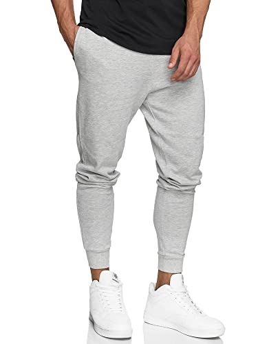 Indicode Herren Eberline Jogginghose aus 60% Baumwolle | Trainingshose Jogger für Männer Lt Grey Mix, S von Indicode