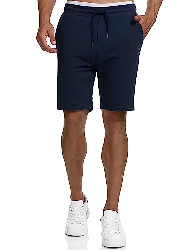 Indicode Herren Eckerd Sweatshorts mit Kordelzug | Herrenshorts Sportshorts für Männer Navy L von Indicode