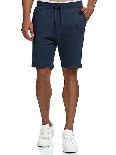 Indicode Herren Eckerd Sweatshorts mit Kordelzug | Herrenshorts Sportshorts für Männer Navy Mix XXL von Indicode