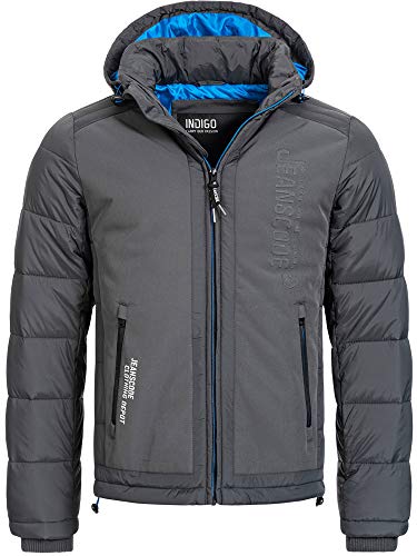 Indicode Herren Eckermann Steppjacke in Daunenjacken-Optik | Winterjacke Übergangsjacke Raven L von Indicode