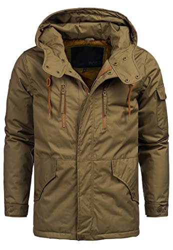 Indicode Herren Elmhurts Herrenmantel mit verdeckter Knopfleiste | Wintermantel f. Männer Dark Olive XL Indicode Herren Elmhurts Herrenmantel mit verdeckter Knopfleiste | Wintermantel f. Männer Dark Olive XL von Indicode