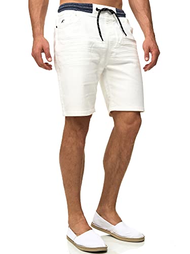 Indicode Herren Ettore Shorts aus 84% Baumwolle | Chinoshorts Herrenshorts für Männer Offwhite L von Indicode