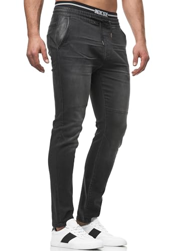 Indicode Herren Fabrizio Stoffhose mit 4 Taschen | Stretch Hose Herrenhose für Männer Vintage Black, XXL von Indicode