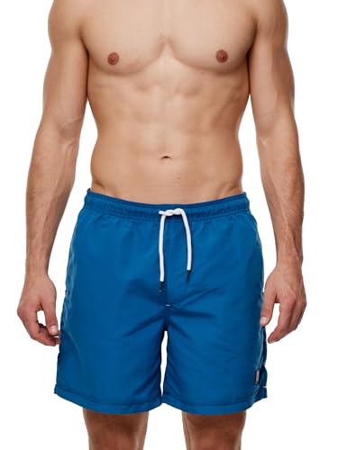 Indicode Herren Ferguson Badehose mit 3 Taschen und Tunnelzug | Badeshorts für Männer Sapphire M von Indicode