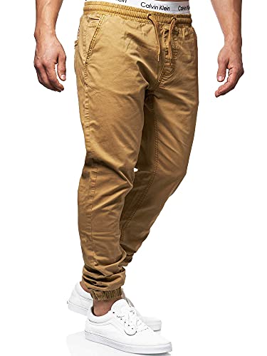 Indicode Herren Fields Stoffhose mit 4 Taschen | Stretch Hose Herrenhose für Männer Amber L von Indicode