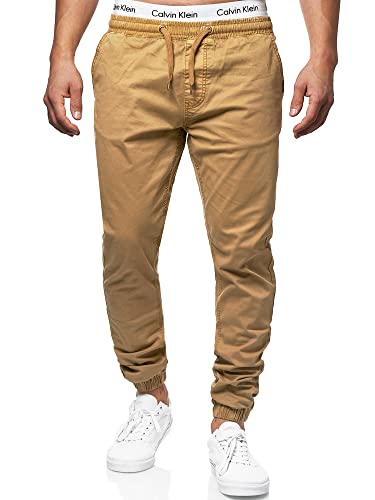 Indicode Herren Fields Stoffhose mit 4 Taschen | Stretch Hose Herrenhose für Männer Amber, XL von Indicode