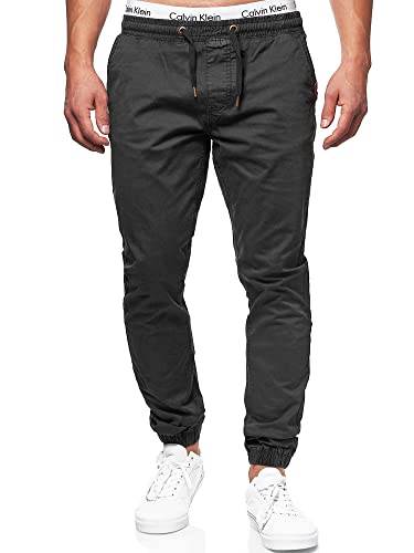 Indicode Herren Fields Stoffhose mit 4 Taschen | Stretch Hose Herrenhose für Männer Black, L von Indicode