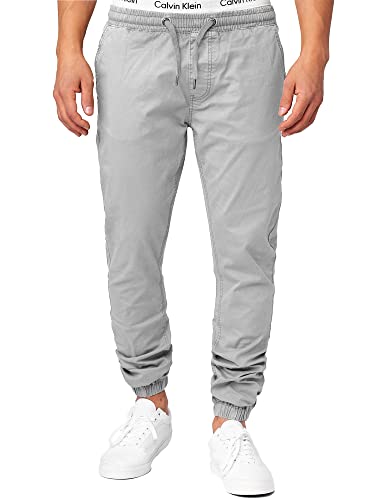 Indicode Herren Fields Stoffhose mit 4 Taschen | Stretch Hose Herrenhose für Männer Lt Grey, S von Indicode