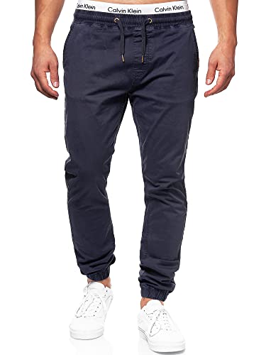 Indicode Herren Fields Stoffhose mit 4 Taschen | Stretch Hose Herrenhose für Männer Navy, S von Indicode