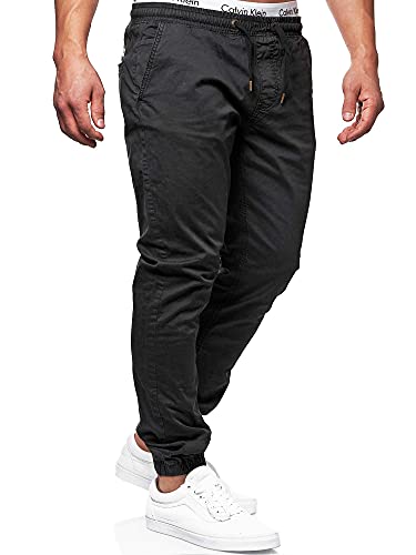 Indicode Herren Fields Stoffhose mit 4 Taschen | Stretch Hose Herrenhose für Männer Black L von Indicode