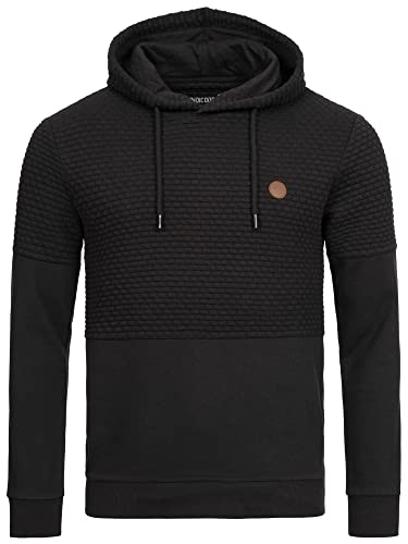 Indicode Herren Franz Sweatshirt mit Kapuze | Hoodie Kapuzenpullover für Männer Black, S von Indicode
