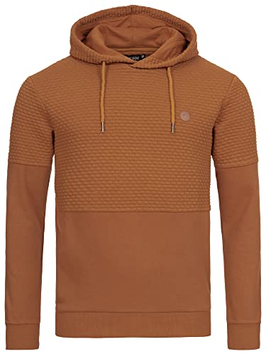 Indicode Herren Franz Sweatshirt mit Kapuze | Hoodie Kapuzenpullover für Männer Rubber L von Indicode