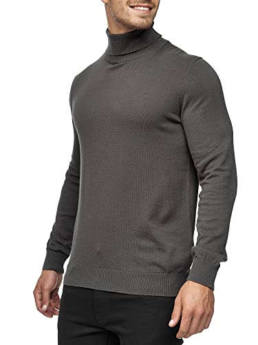 Indicode Herren Gates Feinstrickpullover aus Baumwolle | Strickpullover Rollkragen für Männer Raven L von Indicode