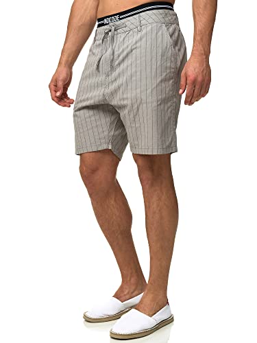 Indicode Herren Giwgros Chino Shorts mit 4 Taschen | Chinoshorts Herrenshorts für Männer Lt Grey, M von Indicode