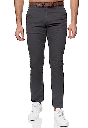 Indicode Herren Gower Chinohose Stretchhose | Chino Herrenhose Super Stretch Stoffhose Dkgrey, 32/32 von Indicode