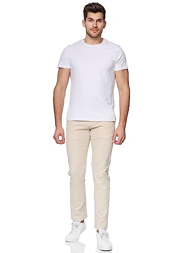 Indicode Herren Gower Chinohose Stretchhose | Chino Herrenhose Super Stretch Stoffhose Fog, 32/32 von Indicode