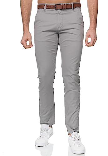 Indicode Herren Gower Chinohose Stretchhose | Chino Herrenhose Super Stretch Stoffhose Itgrey, 30/34 von Indicode