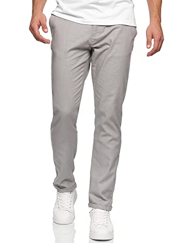 Indicode Herren Haverfield Stoffhose aus Leinen & Baumwolle | Herrenhose Freizeithose Männer Lt Grey, M von Indicode