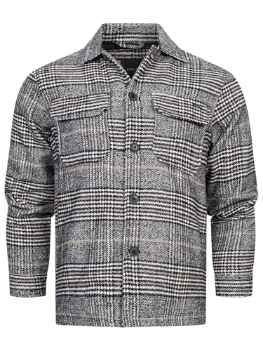 Indicode Herren Henderson Langarmhemd Übergangsjacke gefüttert | Herrenhemd Freizeithemd Charcoal Mix XXL Indicode Herren Henderson Langarmhemd Übergangsjacke gefüttert | Herrenhemd Freizeithemd Charcoal Mix XXL von Indicode