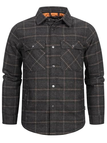 Indicode Herren Henderson Langarmhemd Übergangsjacke gefüttert | Herrenhemd Freizeithemd Raven XXL Indicode Herren Henderson Langarmhemd Übergangsjacke gefüttert | Herrenhemd Freizeithemd Raven XXL von Indicode