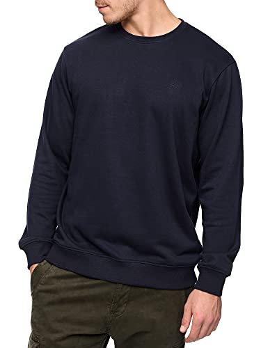 Indicode Herren Holt Sweatshirt mit RIPP-Bündchen | Herren Sweater Pullover für Männer Navy XL von Indicode