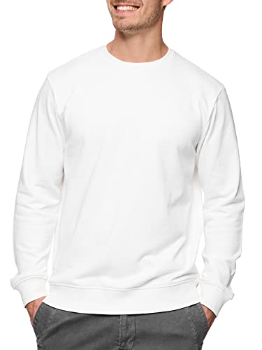 Indicode Herren Holt Sweatshirt aus Baumwollmischung | Sweater mit RIPP-Bündchen Pullover für Männer Offwhite S Indicode Herren Holt Sweatshirt aus Baumwollmischung | Sweater mit RIPP-Bündchen Pullover für Männer Offwhite S von Indicode