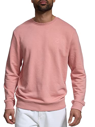Indicode Herren Holt Sweatshirt aus Baumwollmischung | Sweater mit RIPP-Bündchen Pullover für Männer Rosette, XL von Indicode