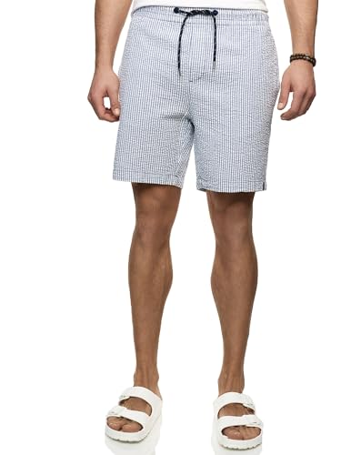 Indicode Herren INAlizzo Shorts aus Seersucker | Herrenshorts Freizeitshorts gestreift Navy, XXL Indicode Herren INAlizzo Shorts aus Seersucker | Herrenshorts Freizeitshorts gestreift Navy, XXL von Indicode