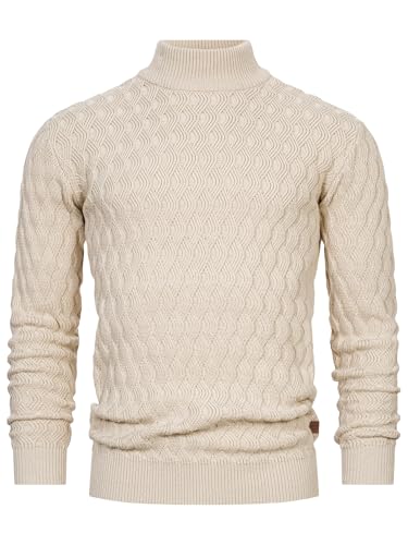 Indicode Herren INAlpha Strickpullover mit Stehkragen aus Baumwoll-Mix | Feinstrick-Pulli für Männer Kit, XL von Indicode