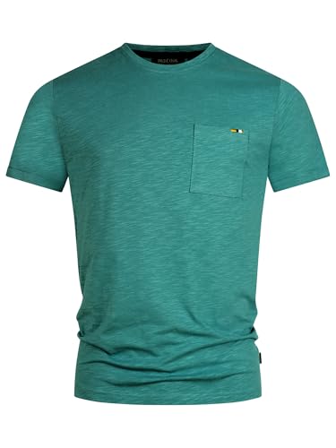 Indicode Herren INAndorra T-Shirt mit Rundhals-Ausschnitt | Herrenshirt Sommershirt für Männer Deep Sea, XL von Indicode
