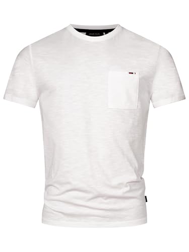 Indicode Herren INAndorra T-Shirt mit Rundhals-Ausschnitt | Herrenshirt Sommershirt für Männer Offwhite, M von Indicode