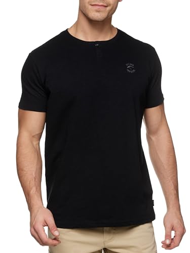 Indicode Herren INAnsel T-Shirt aus 100% Baumwolle | Herrenshirt Sommershirt Männer Black, XXL von Indicode