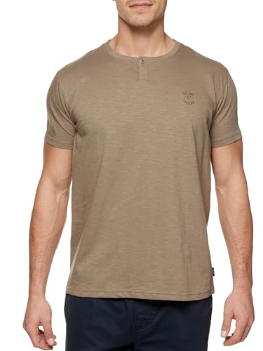 Indicode Herren INAnsel T-Shirt aus 100% Baumwolle | Herrenshirt Sommershirt Männer Covert Green, L von Indicode