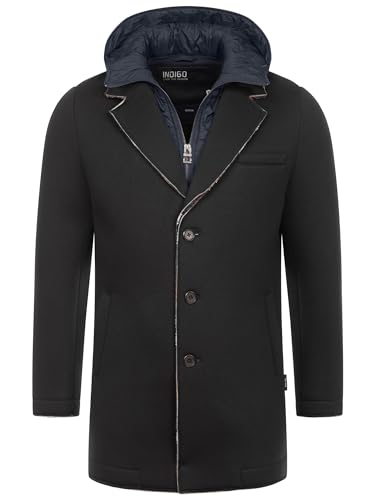 Indicode Herren INApostolos Softshell-Mantel mit Kapuze | Herrenmantel Winter Mantel Jacke Männer Dark Navy, XL von Indicode