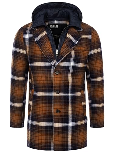 Indicode Herren INApostolos Softshell-Mantel mit Kapuze | Herrenmantel Winter Mantel Jacke Männer Navy, M von Indicode