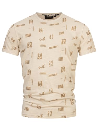 Indicode Herren INAsbjorn T-Shirt mit Brusttasche aus 100% Baumwolle | Herrenshirt Sommershirt Fog, XXL von Indicode