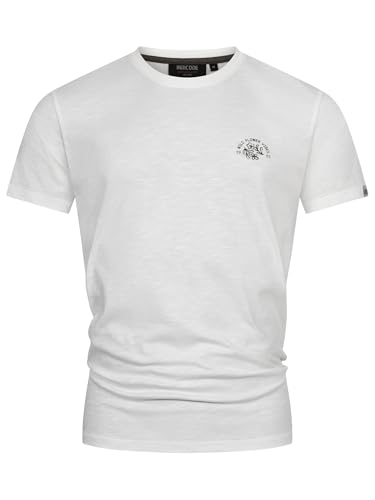 Indicode Herren INAsbjorn T-Shirt mit Brusttasche aus 100% Baumwolle | Herrenshirt Sommershirt Offwhite, XL von Indicode