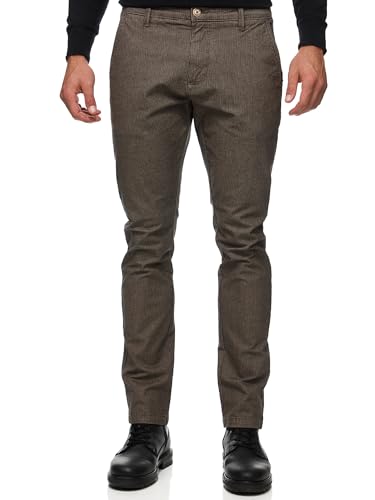 Indicode Herren INAsher Chinohose mit Gürtel | Herrenhose Chino aus 98% Baumwolle Demitasse, 34/32 von Indicode