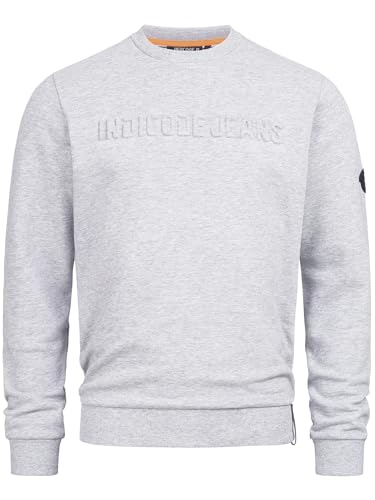 Indicode Herren INAvant Sweatshirt mit Rundhalsausschnitt | Herrenpulli Sweater Pullover Männer Grey Mix M von Indicode