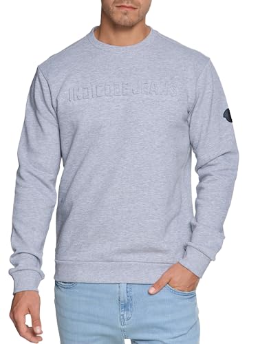 Indicode Herren INAvant Sweatshirt mit Rundhalsausschnitt | Herrenpulli Sweater Pullover Männer Grey Mix XL von Indicode