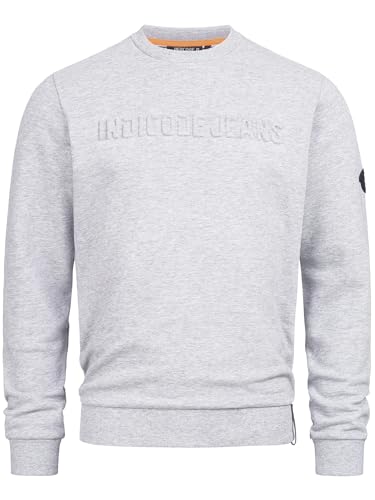 Indicode Herren INAvant Sweatshirt mit Rundhalsausschnitt | Herrenpulli Sweater Pullover Männer Grey Mix XXL von Indicode